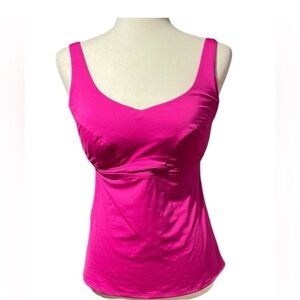 34D/DD Athleta Swimsuit Top Tankini Pink Bra Size 34 D DD Bathing Suit